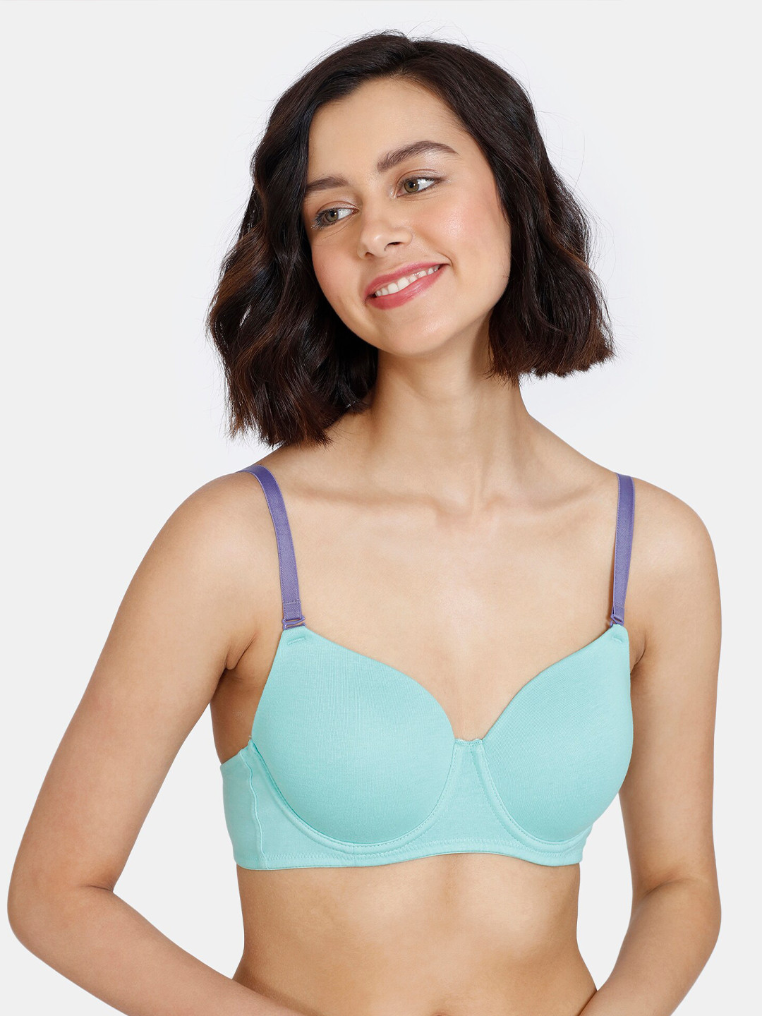 

Zivame Blue Underwired Lightly Padded Bra