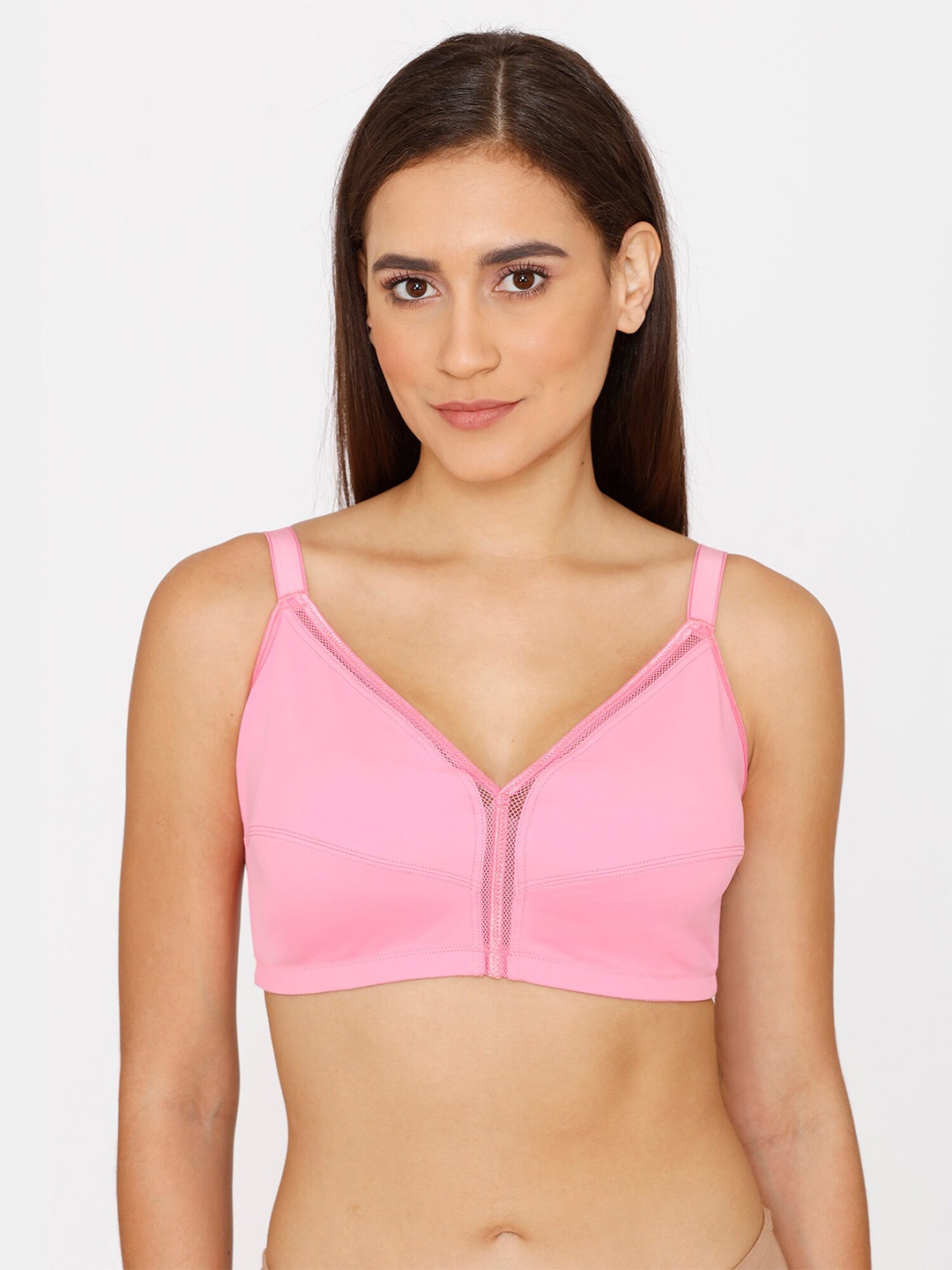 

Zivame Pink Full-Coverage Minimizer Bra