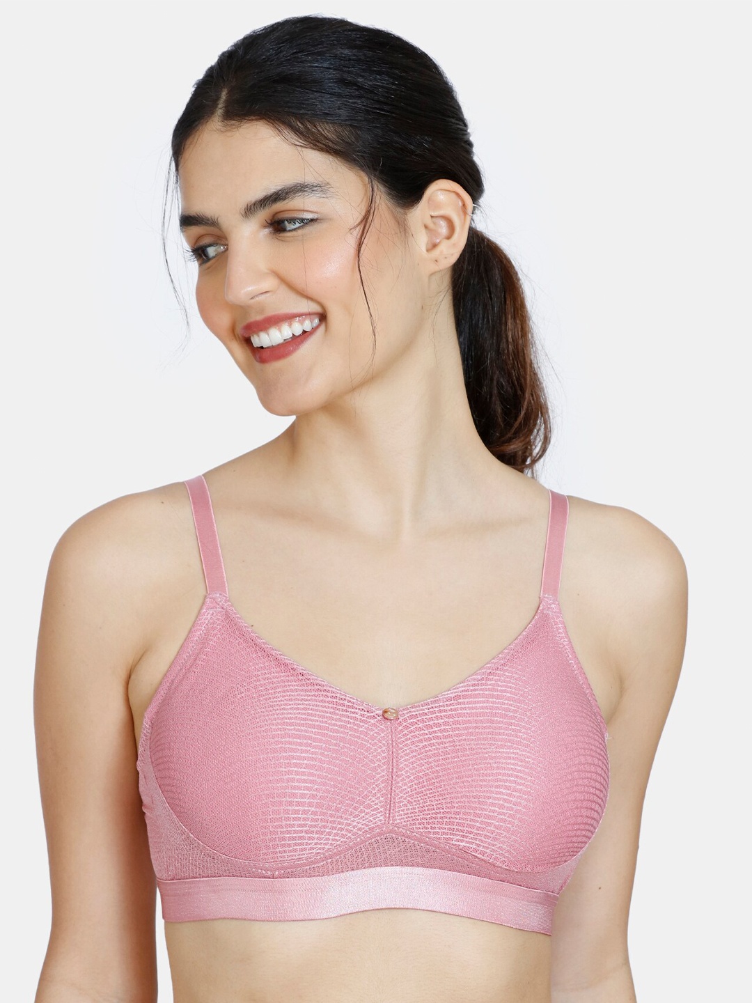 

Zivame Pink Full-Coverage T-Shirt Bra