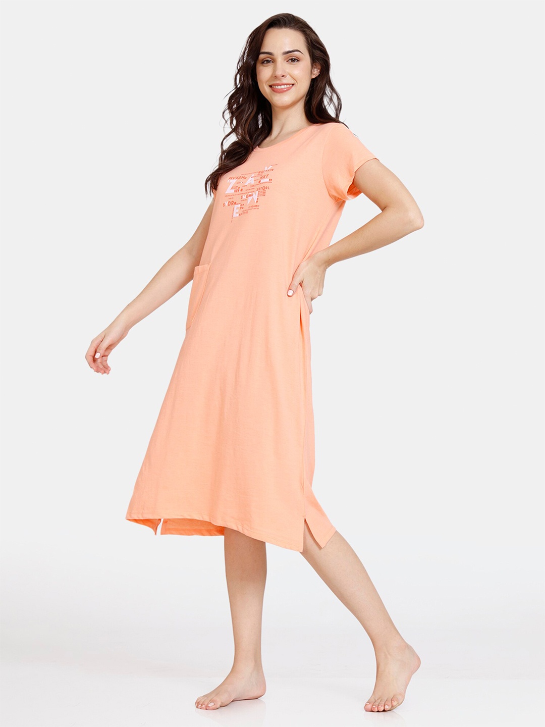 

Zivame Women Pink Nightdress