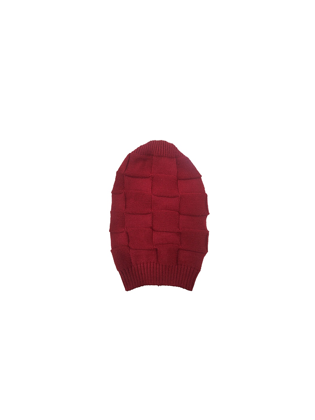 

Gajraj Unisex Red Self Design Beanie