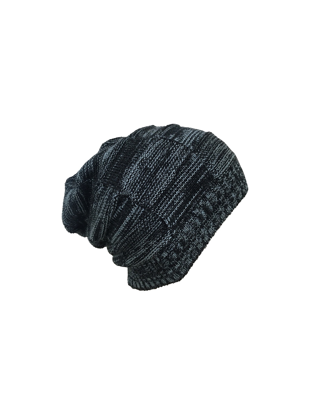 

Gajraj Unisex Black Woollen Beanie