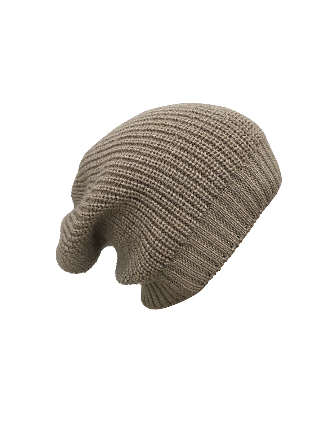 

Gajraj Unisex Beige Woollen Baggy Beanie