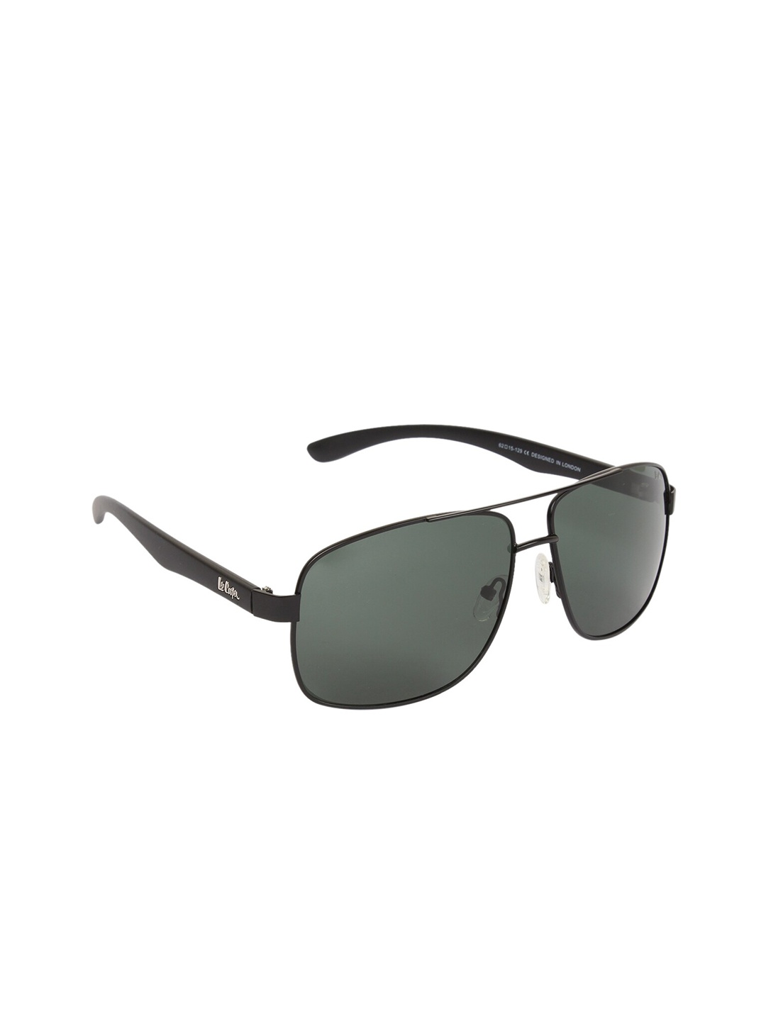 

Lee Cooper Men Grey Lens & Black Square Sunglasses with Polarised Lens