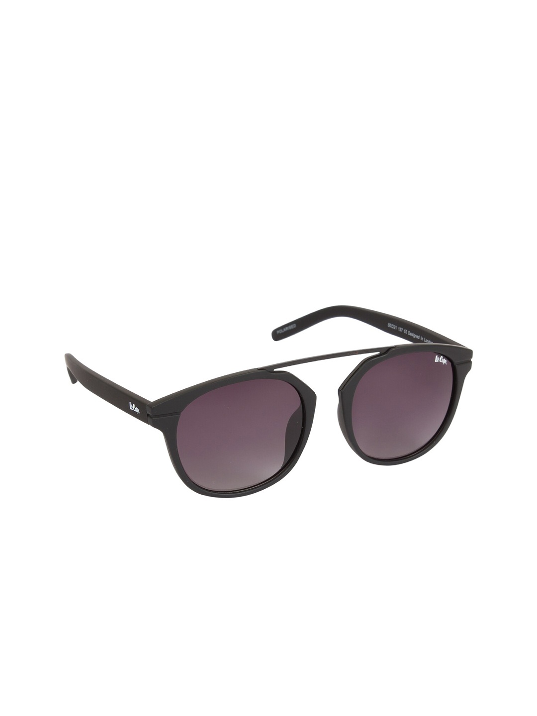 

Lee Cooper Unisex Grey Lens & Black Round Sunglasses with Polarised Lens
