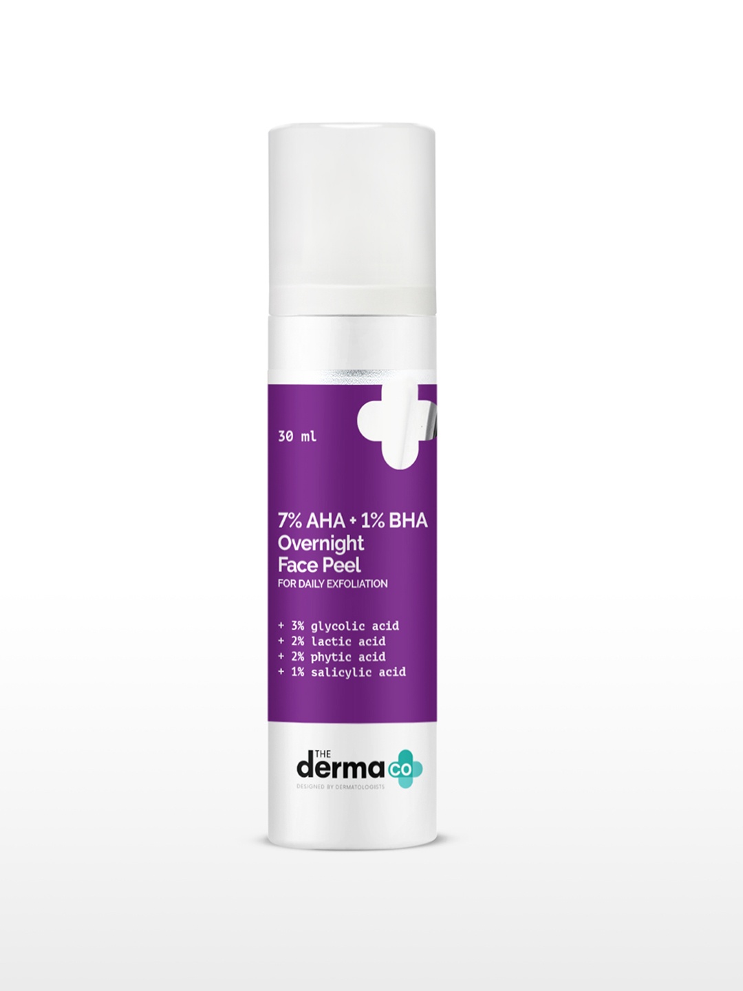 

The Derma co. 7% AHA + 1% BHA Overnight Face Peel for Daily Exfoliation - 30 ml, Purple