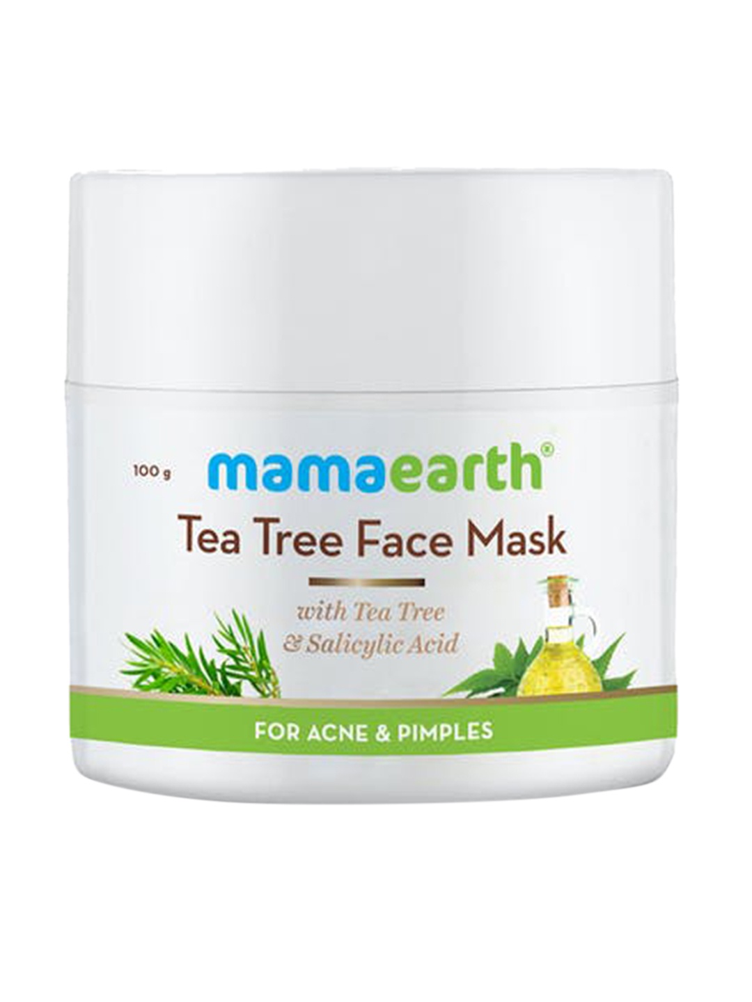 

Mamaearth Tea Tree Face Mask with Tea Tree & Salicylic Acid - 100 g, White