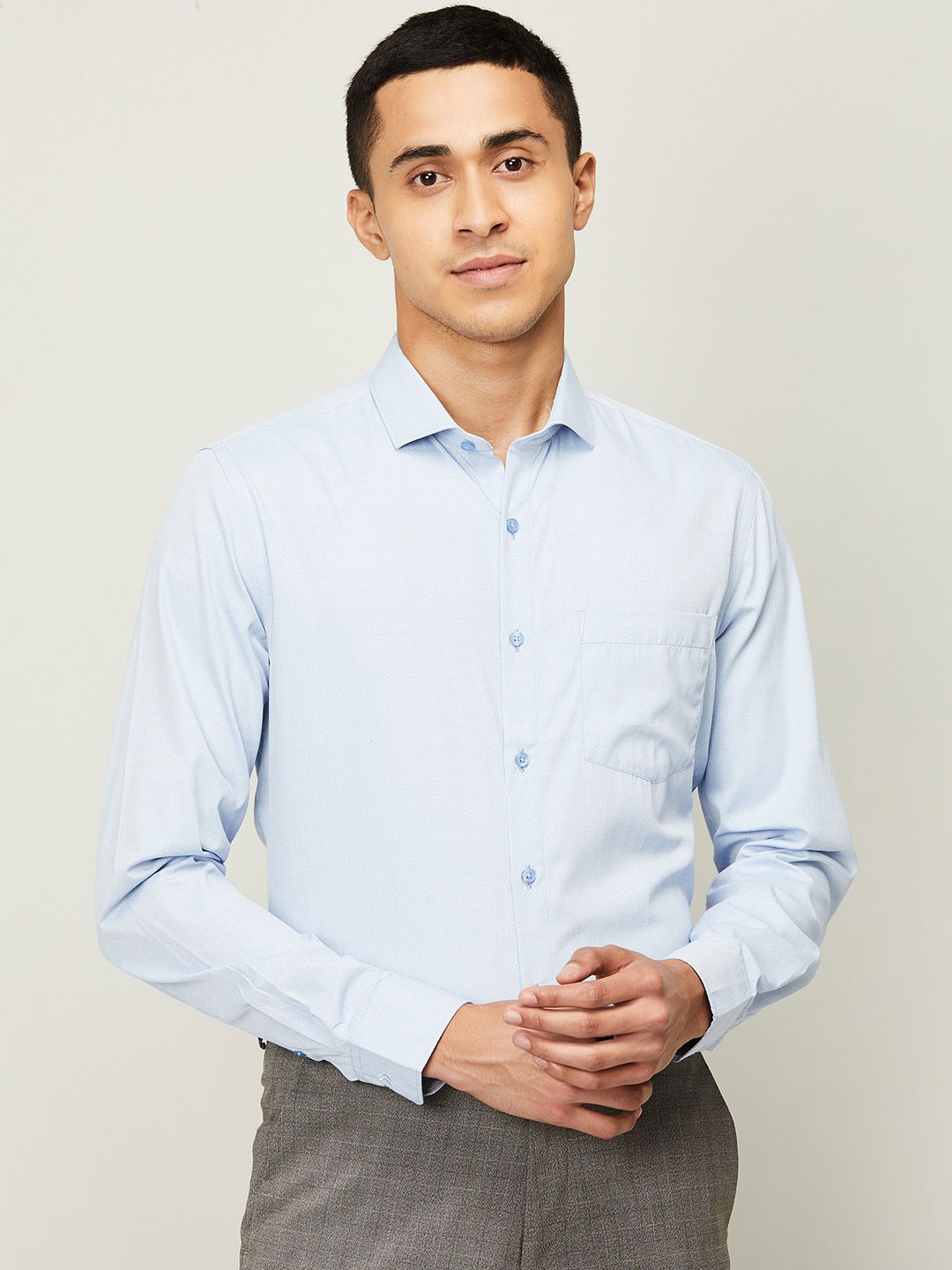 

CODE by Lifestyle Men Blue Standard Semiformal Shirt