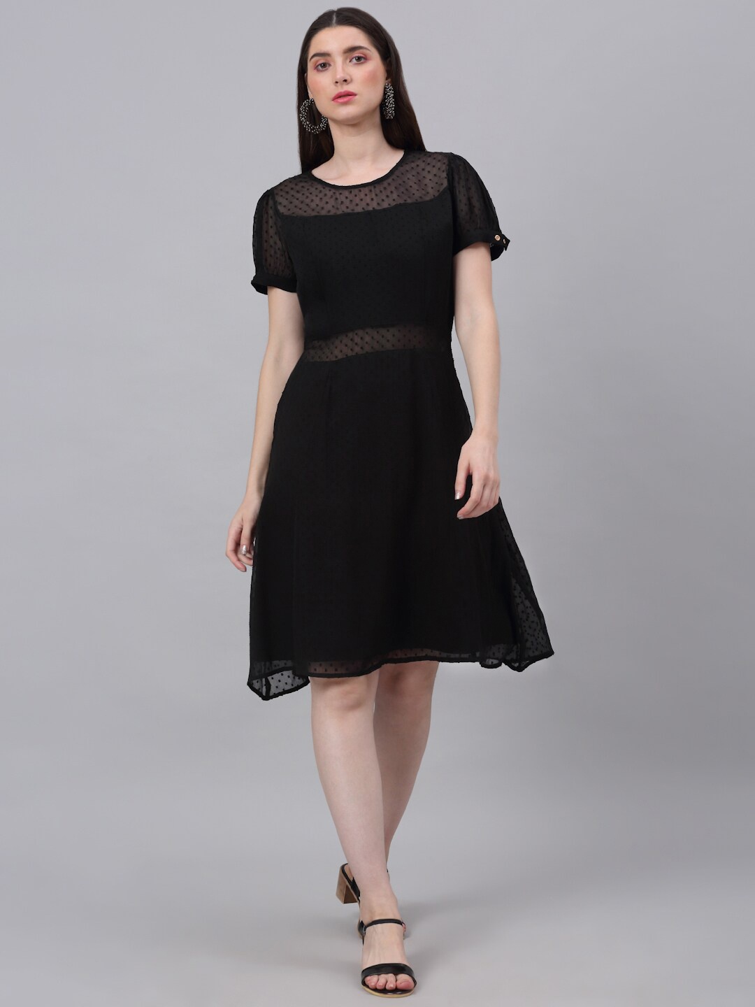 

NEUDIS Black Chiffon Dress