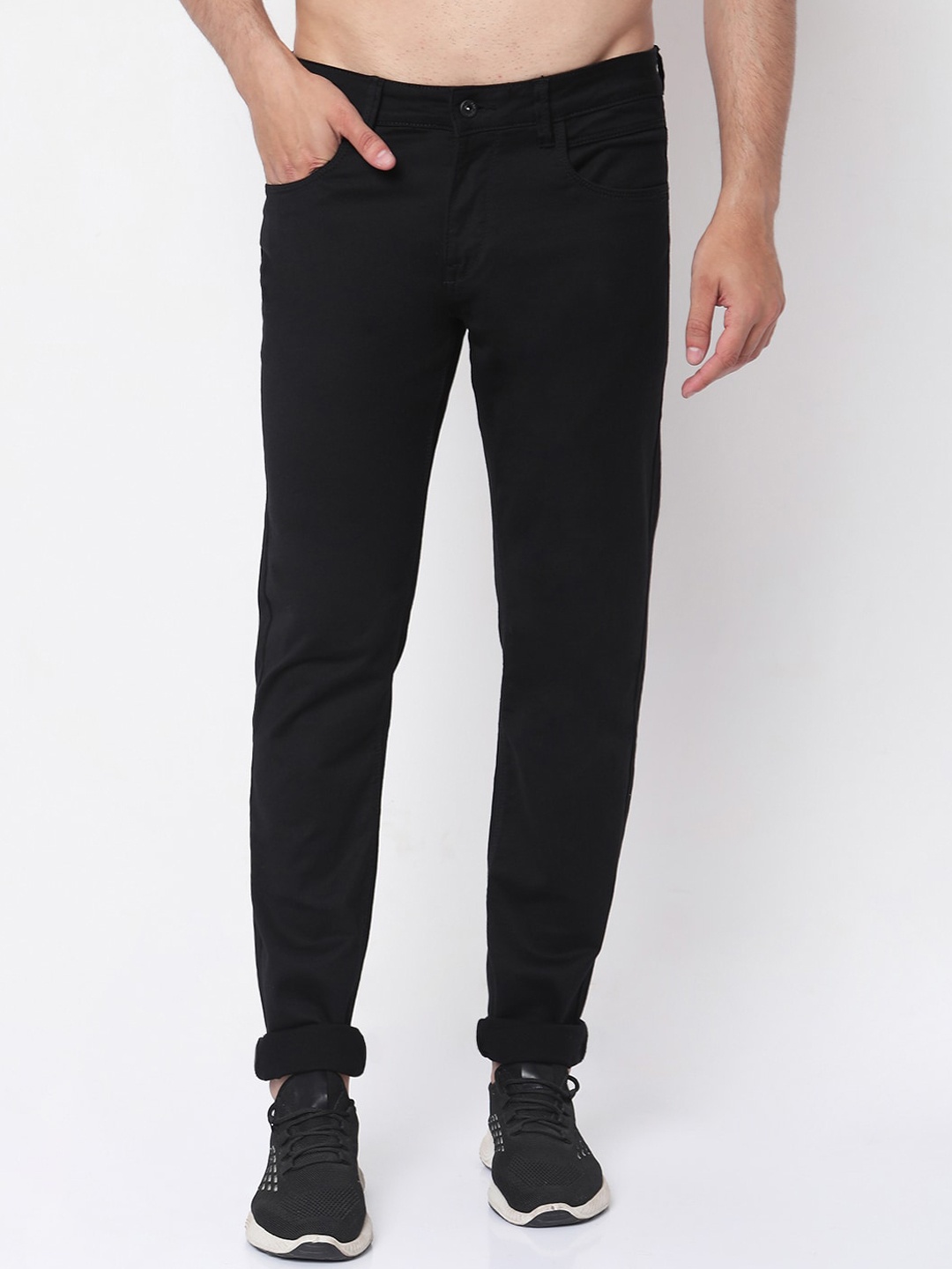 

Rex Straut Jeans Men Black Smart Slim Fit Stretchable Jeans