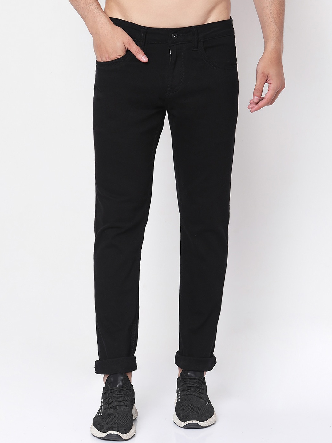

Rex Straut Jeans Men Black Smart Slim Fit Stretchable Jeans