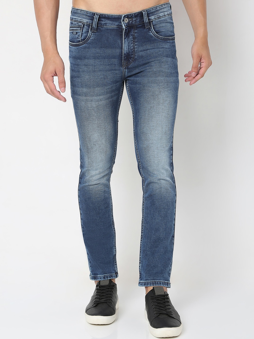 

Rex Straut Jeans Men Blue Smart Slim Fit Heavy Fade Stretchable Jeans