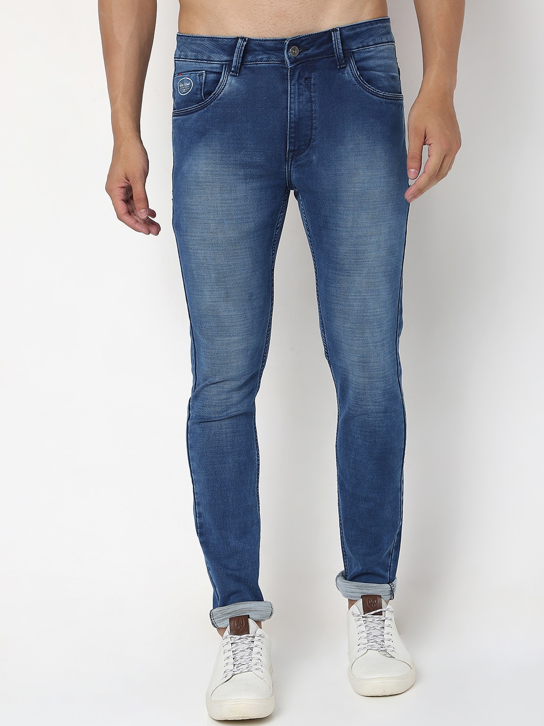 

Rex Straut Jeans Men Blue Smart Slim Fit Heavy Fade Stretchable Jeans