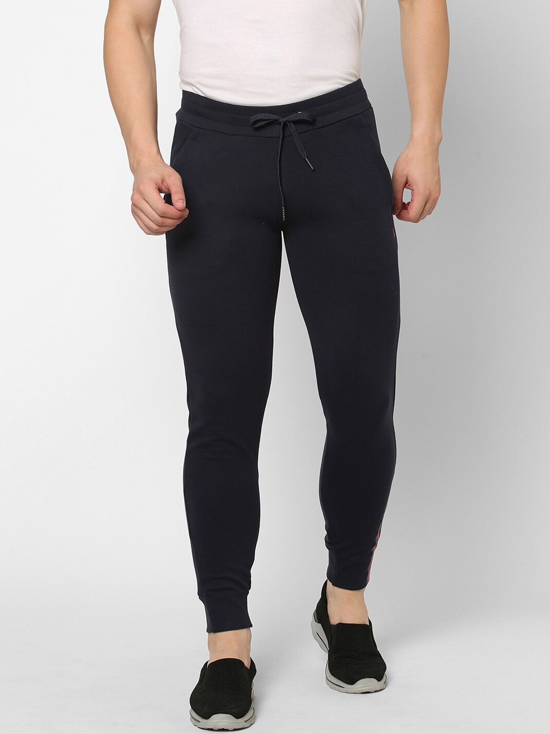 

Sweet Dreams Men Plus Size Navy Blue Solid Cotton Joggers
