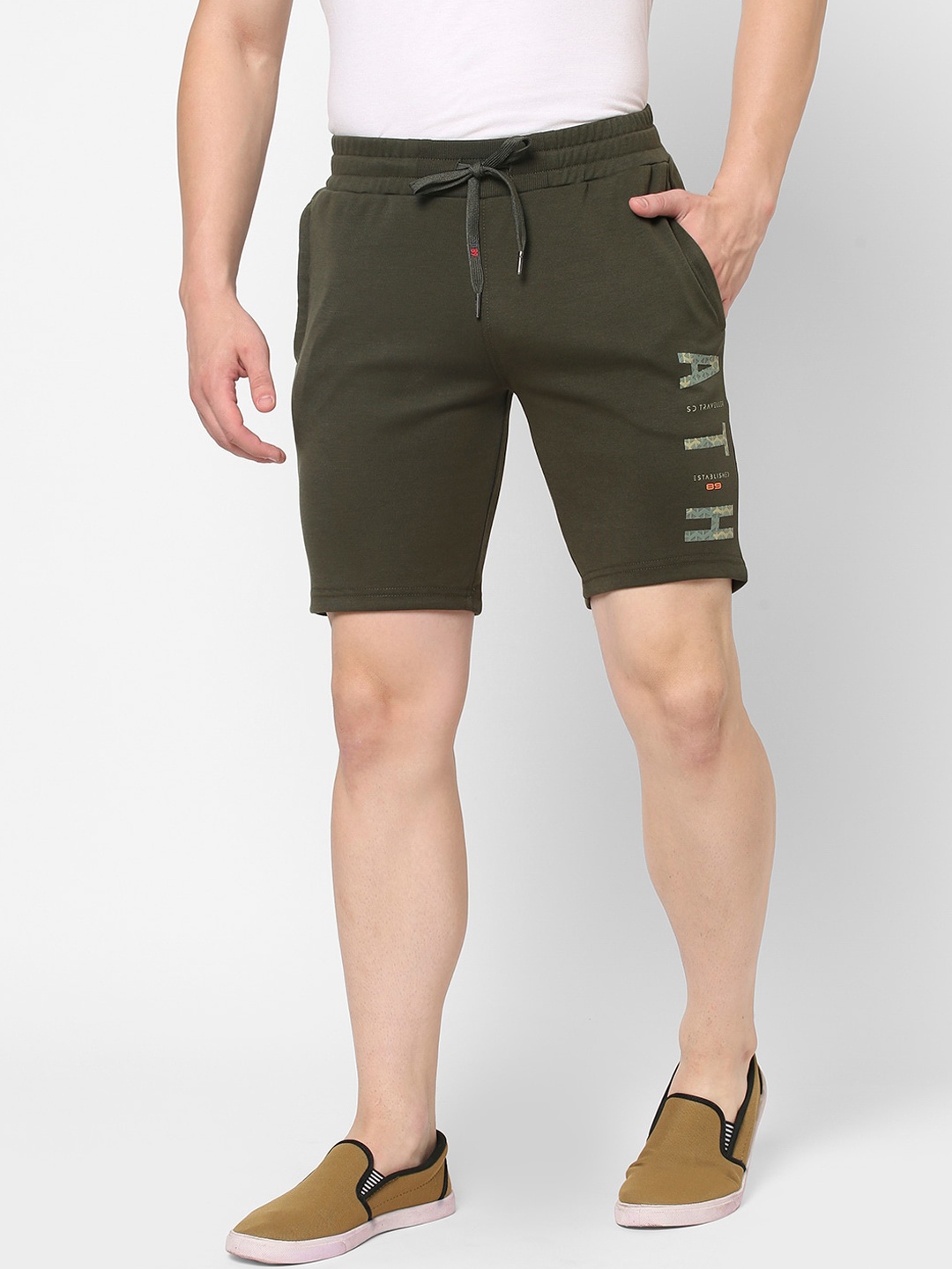 

Sweet Dreams Men Olive Green Shorts