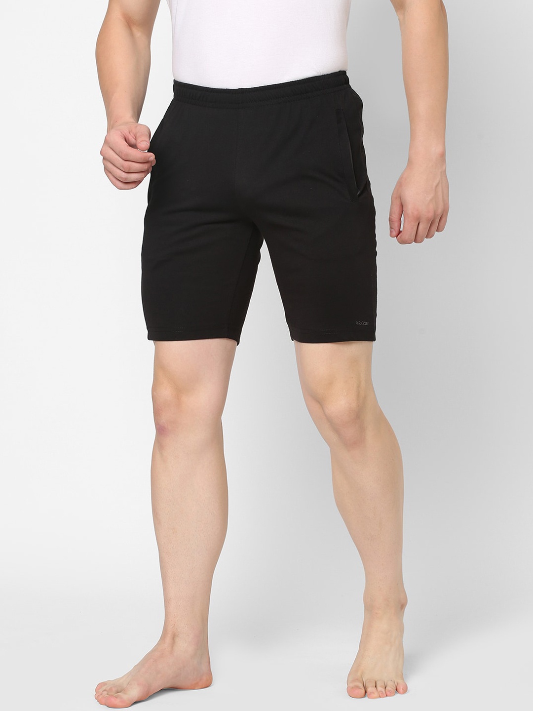 

Sweet Dreams Men Black Solid Sports Shorts