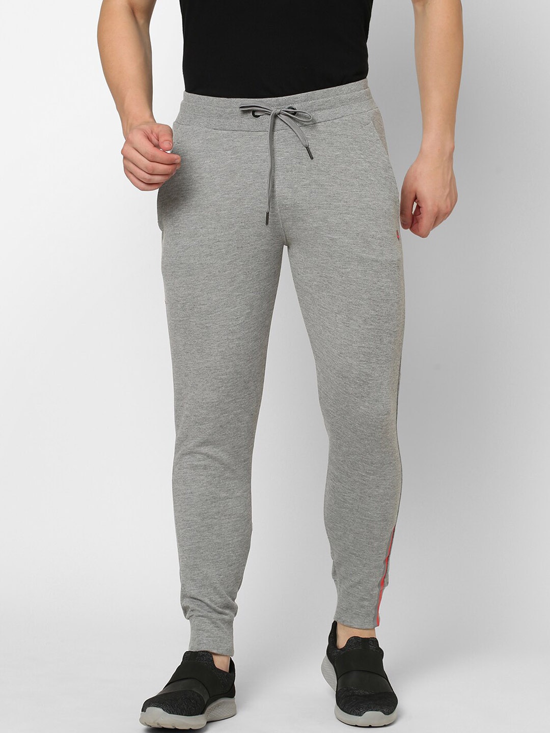 

Sweet Dreams Men Black Solid Slim-Fit Track Pants, Grey melange