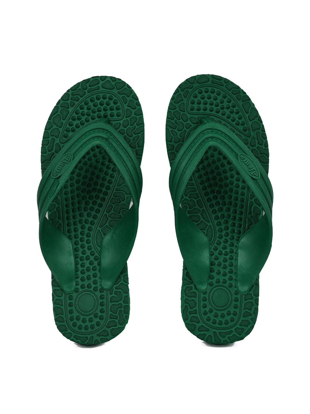 

Ajanta Men Green Rubber Thong Flip-Flops