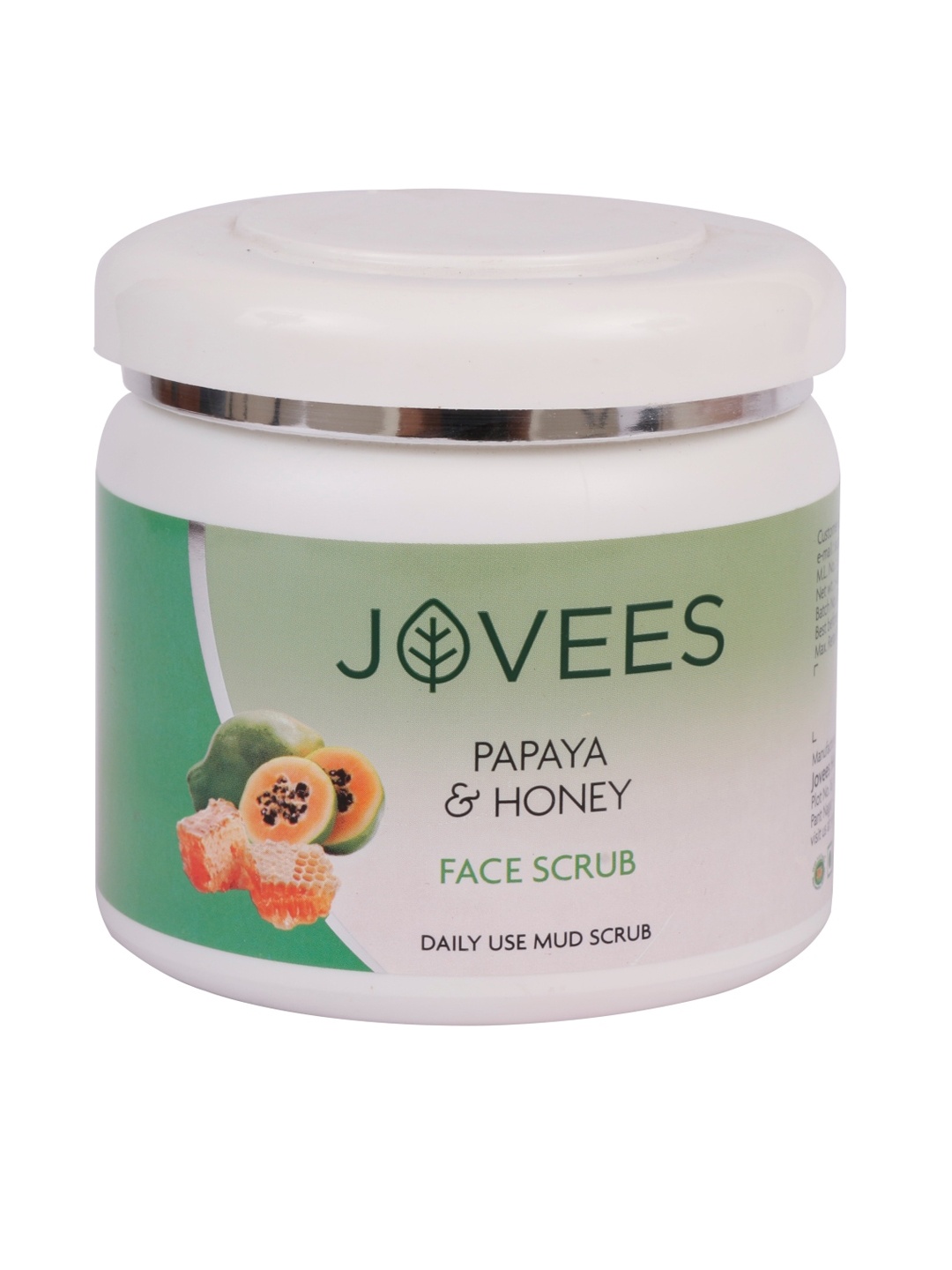 

Jovees Papaya & Honey Face Mud Scrub with Fenugreek & Margosa - 400 g, Green