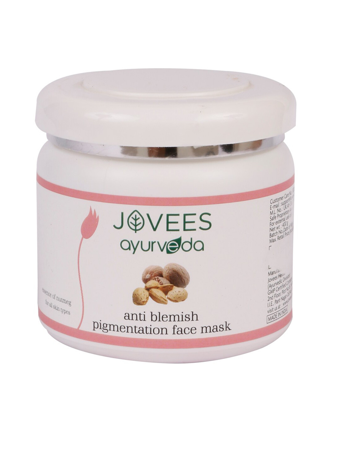 

Jovees Anti Blemish Pigmentation Face Mask with Chamomile Extract 400 g, White