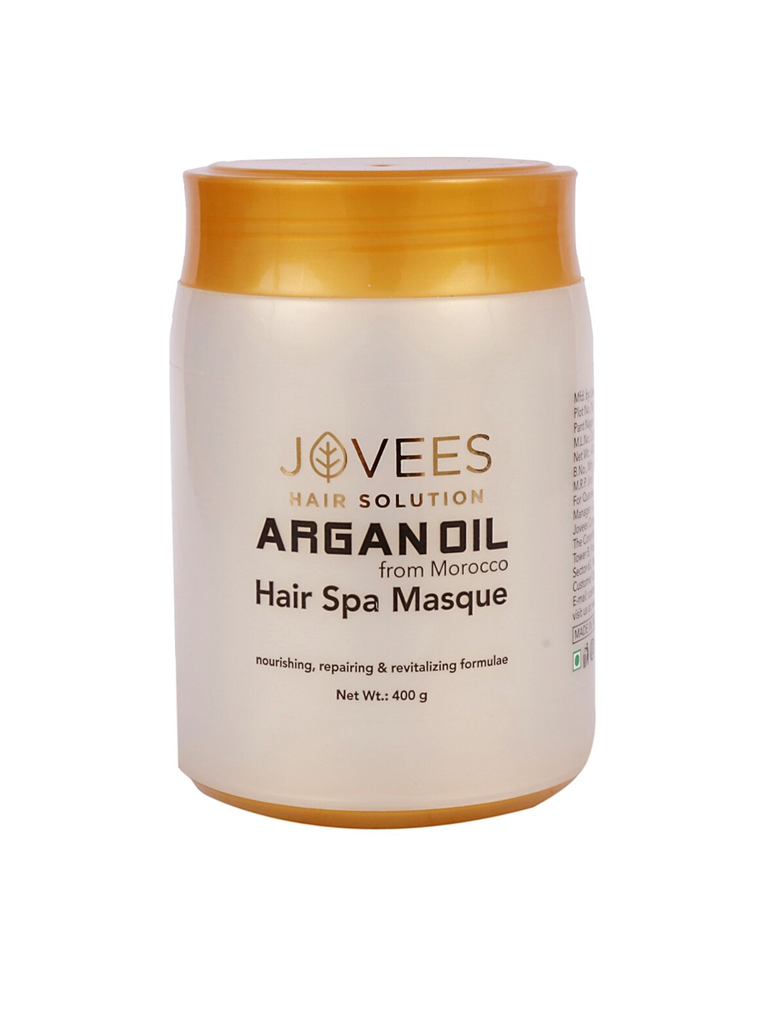 

Jovees Herbal Argan Oil Hair Spa Masque with Ginger Extracts 400 g, Off white