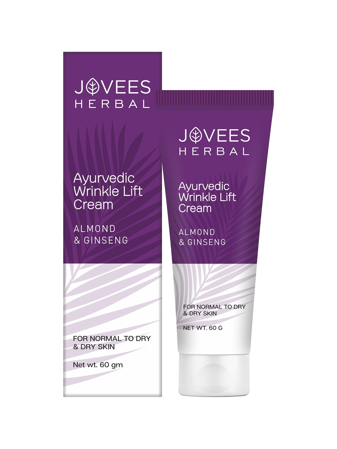 

Jovees Ayurveda Wrinkle Lift Cream with Almond & Ginseng 60 g, White