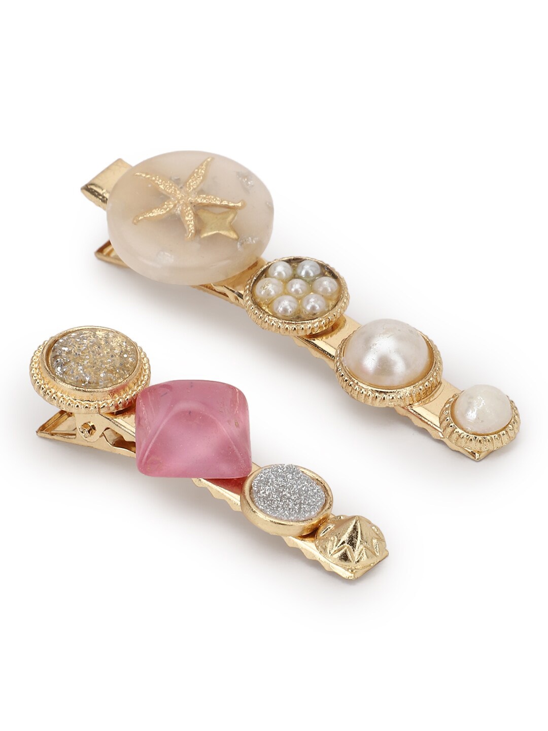 

FOREVER 21 Women Gold-Toned Embellished Bobby Pins