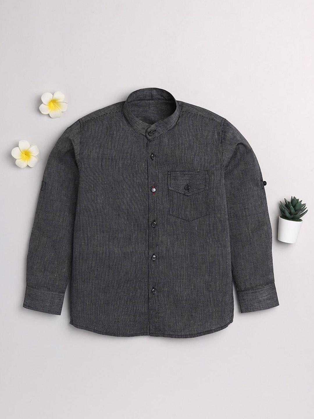 

JBN Creation Boys Black Classic Casual Cotton Shirt