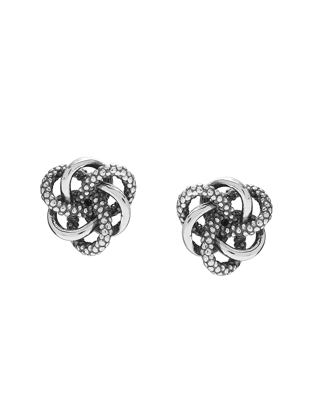 

LeCalla Silver-Toned Contemporary Studs Earrings
