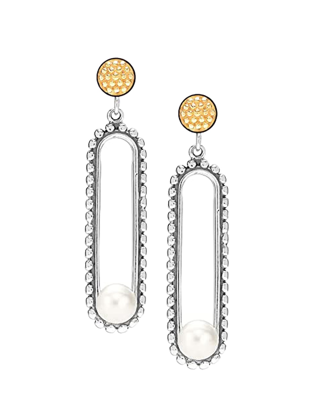 

LeCalla Silver-Toned Contemporary Drop Earrings