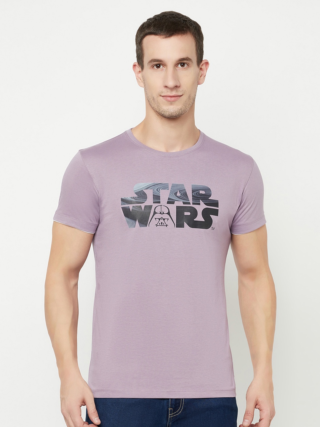 

Octave Men Purple Typography Star Wars Printed T-shirt