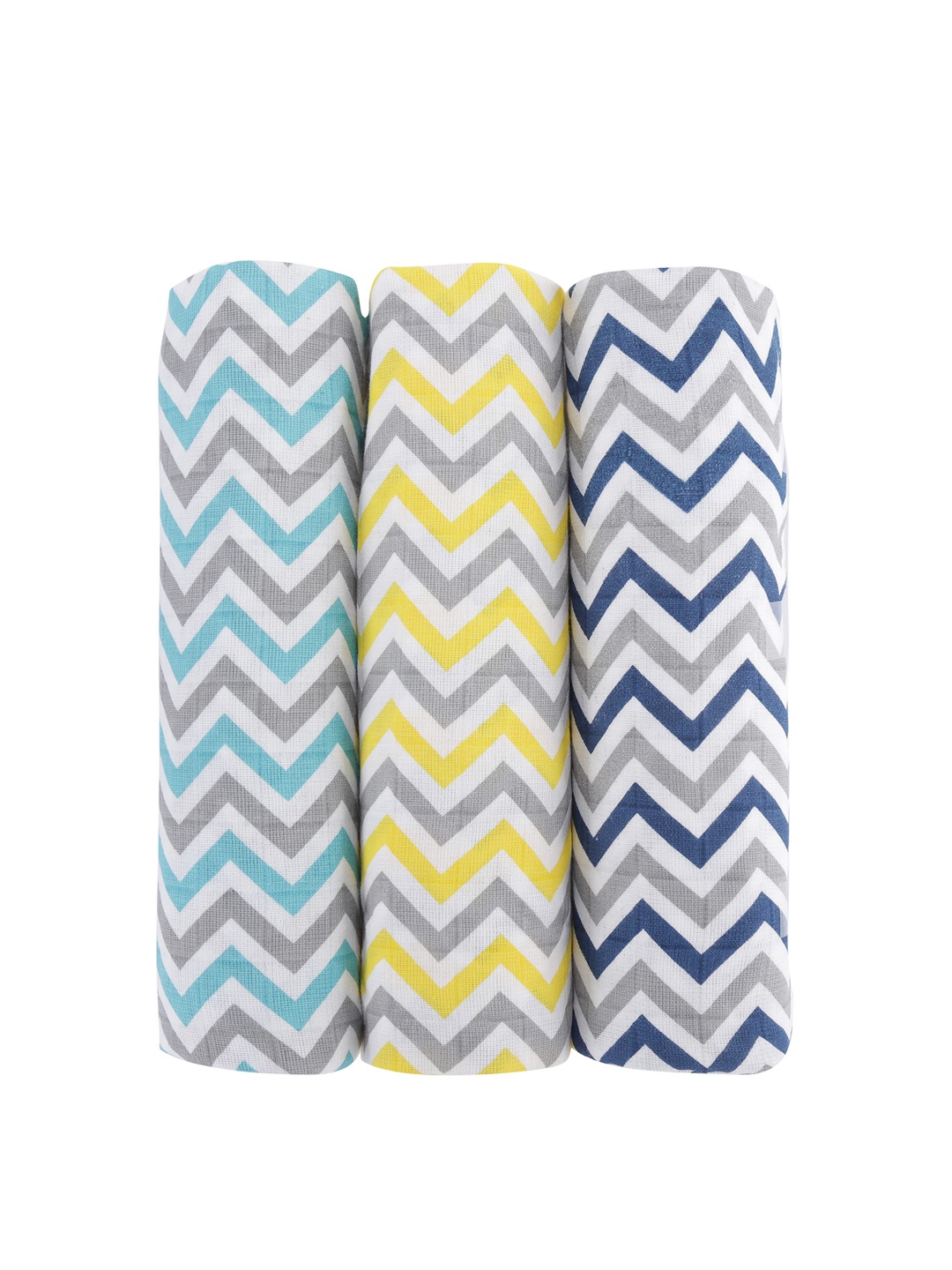 

haus & kinder Kids Pack Of 3 Muslin Swaddle Baby Care Products, White