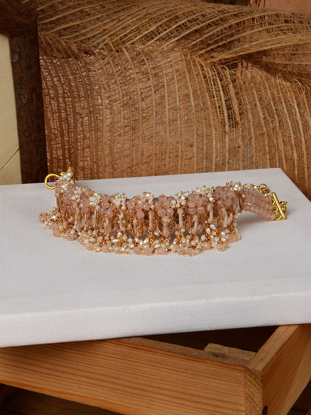 

D'oro Gold-Toned & Pink Gold-Plated Choker Necklace