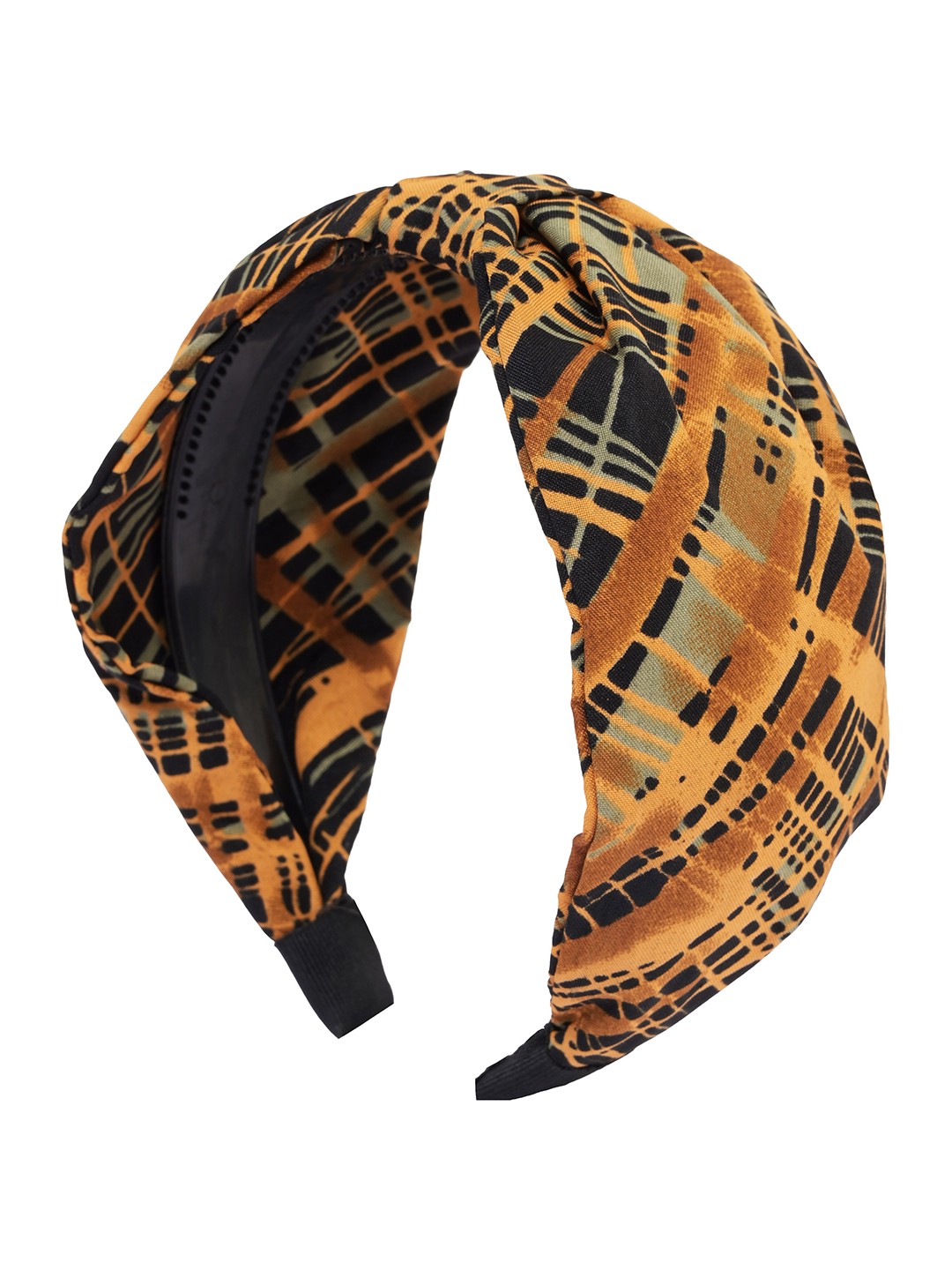 

BuckleUp Women Yellow & Black Hairband With Knot
