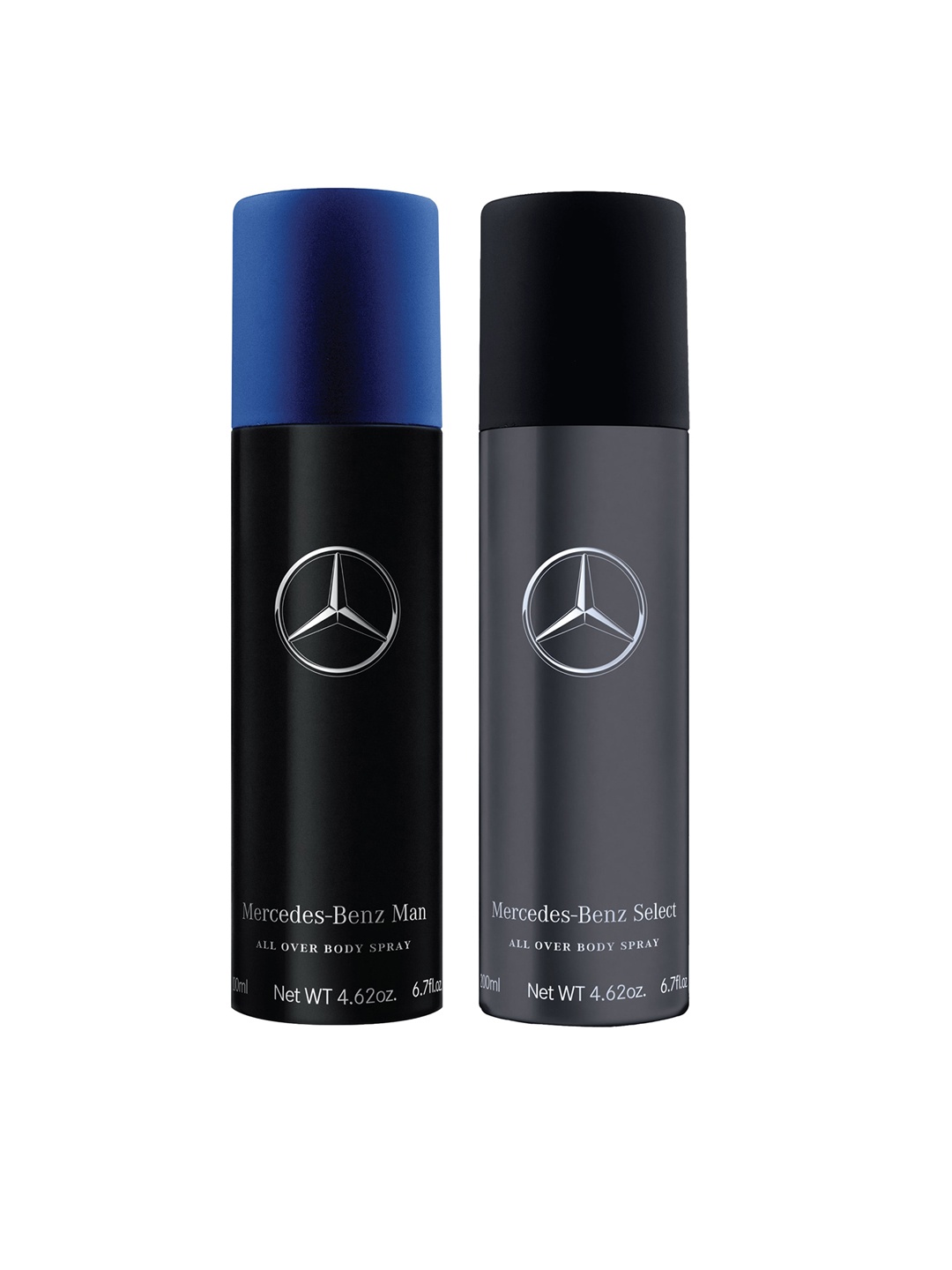 

Mercedes Benz Men Set of 2 Deodorant All Over Body Sprays - 200ml Each, Black