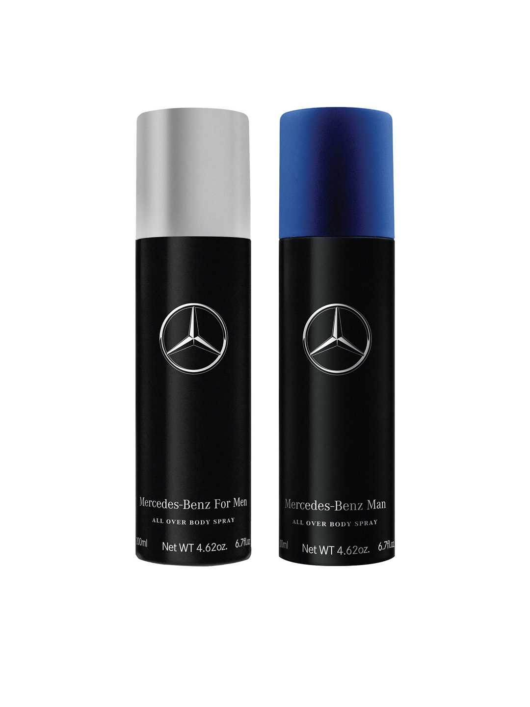 

Mercedes Benz Men Set of 2 Deodorant All Over Body Sprays - 200ml Each, Black