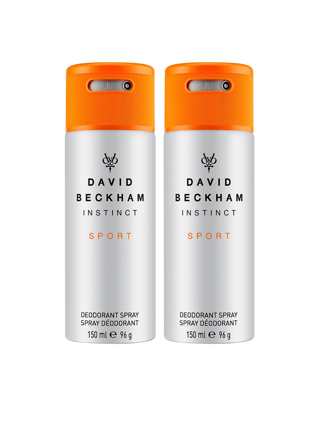

DAVID BECKHAM Men Set of 2 Instinct Sport Deodorant Body Spray - 150 ml Each, Grey