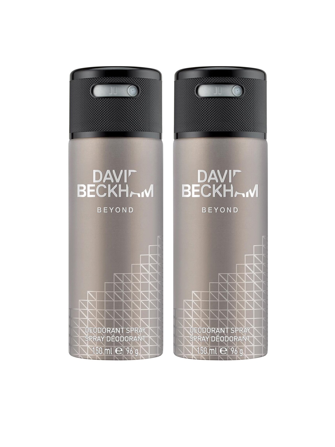 

DAVID BECKHAM Men Set of 2 Beyond Legend Deodorant Spray - 150 ml Each, Grey