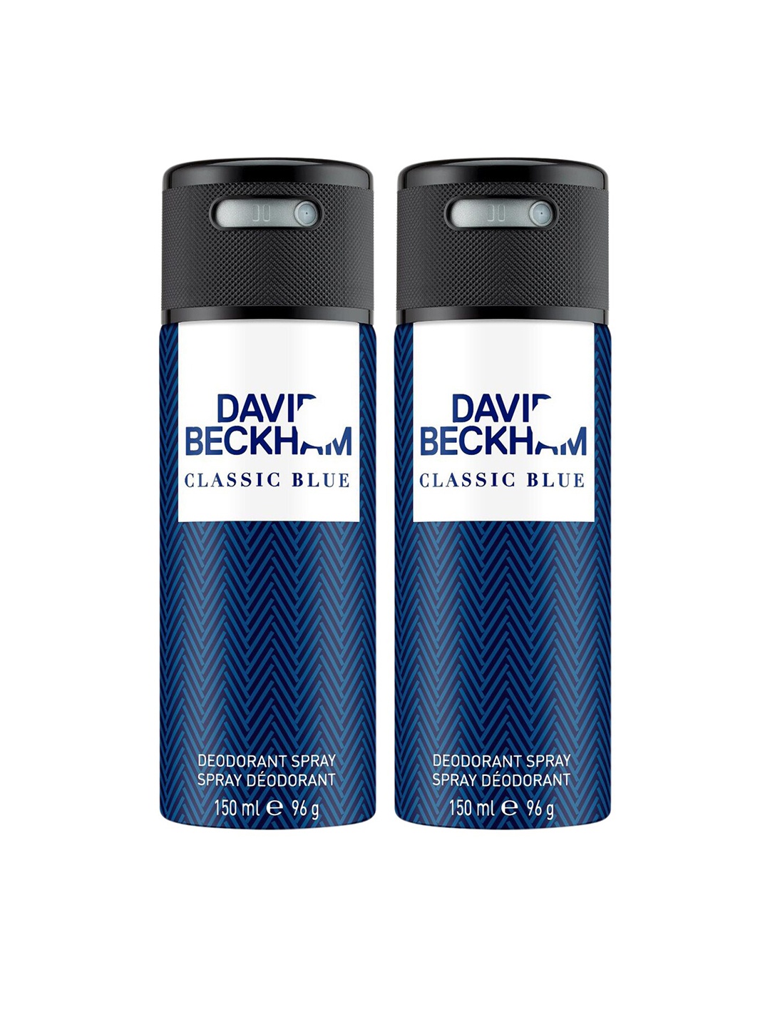 

DAVID BECKHAM Men Set of 2 Classic Blue Deodorant Body Spray - 150 ml Each