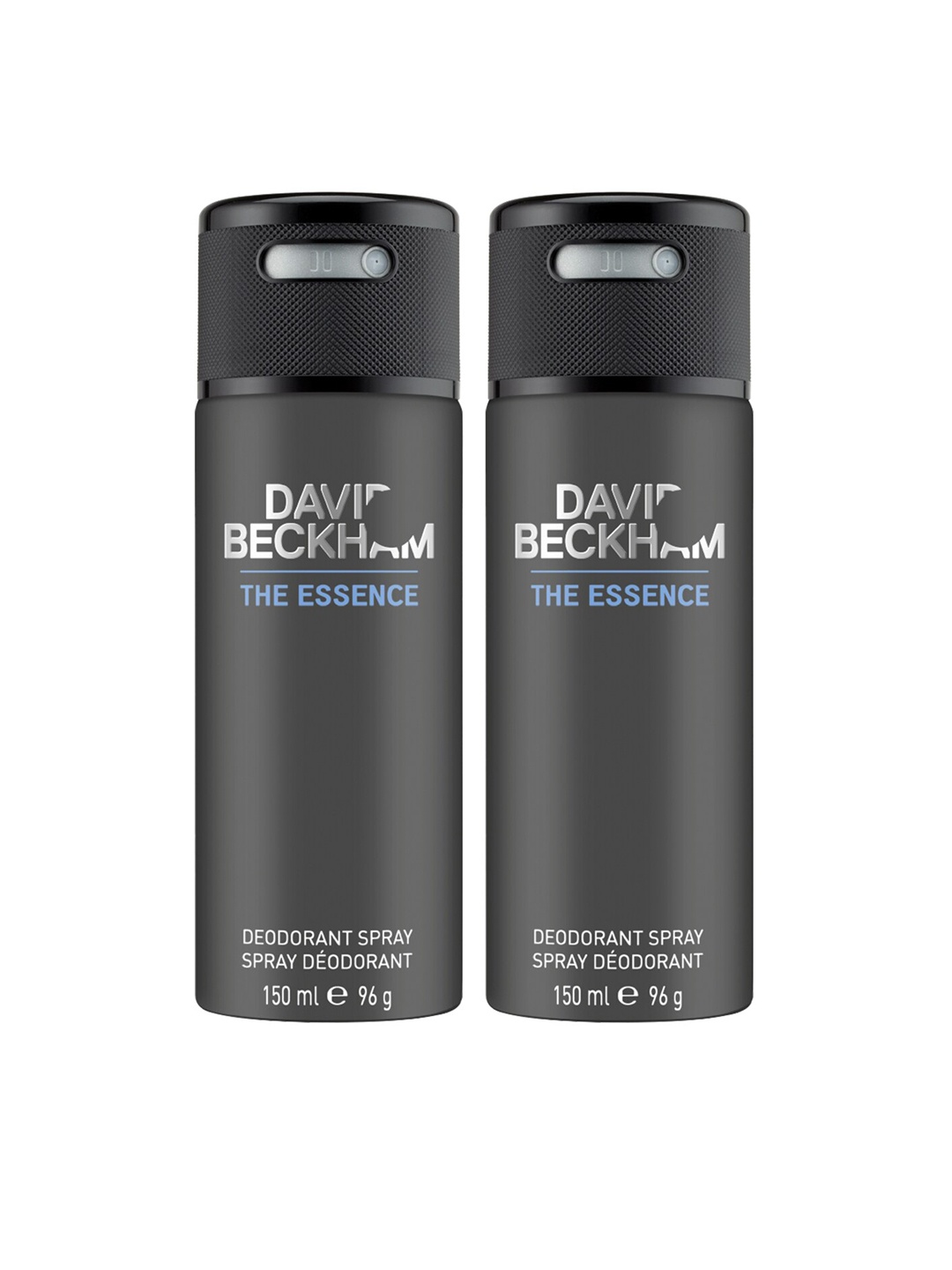 

DAVID BECKHAM Men Set of 2 The Essence Deodorant Body Spray - 150 ml Each, Black