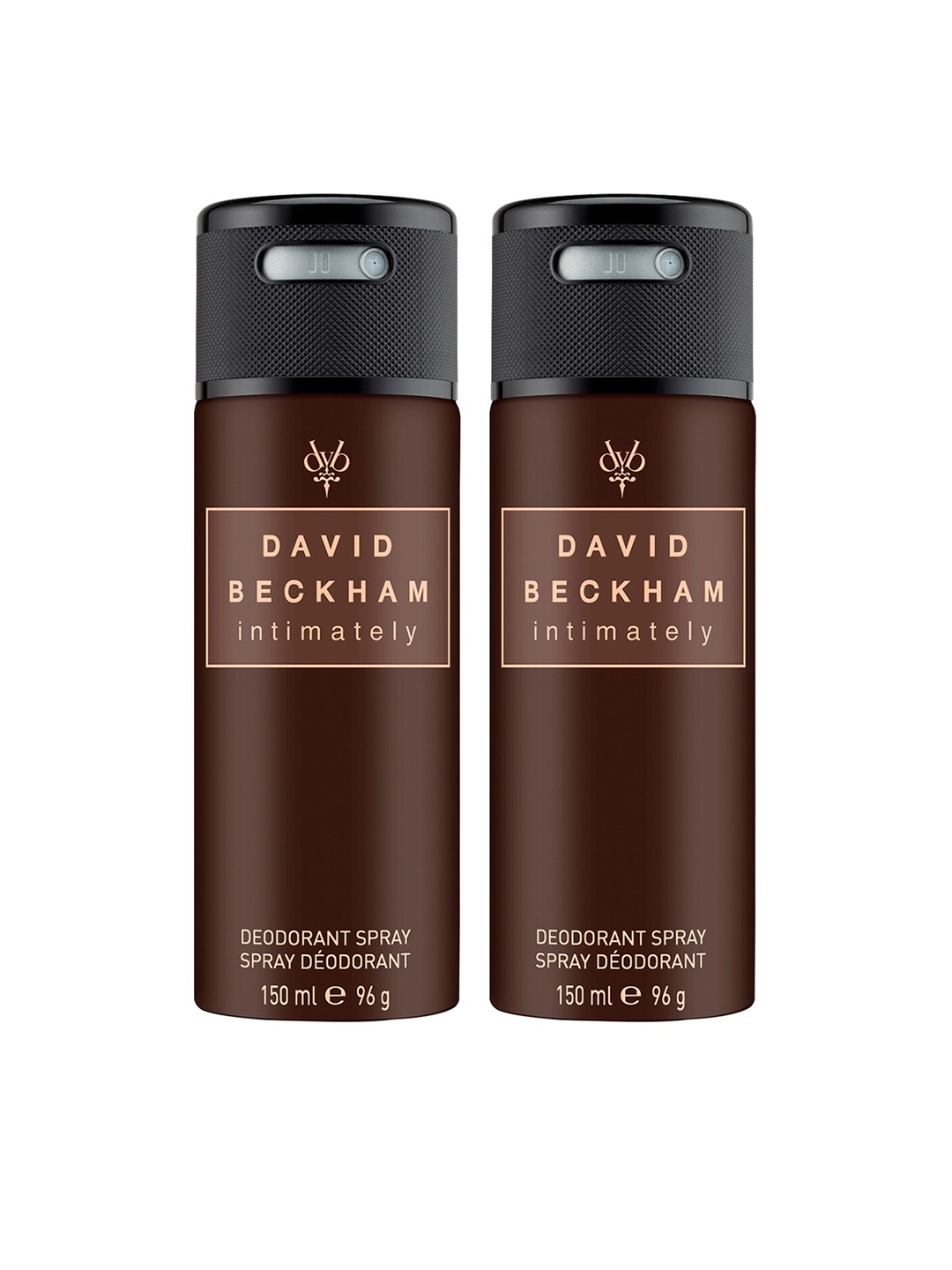 

DAVID BECKHAM Men Set of 2 Intimately Deodorant Body Spray - 150 ml Each, Brown