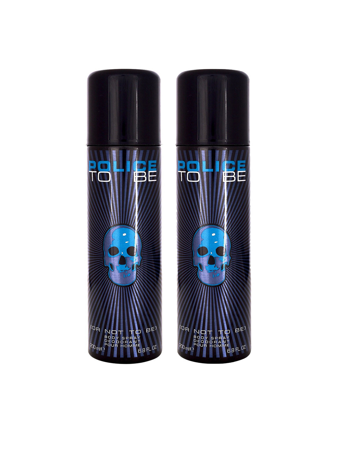 

Police Men Set of 2 To Be Or Not To Be Deodorant Body Spray - 200 ml Each, Blue