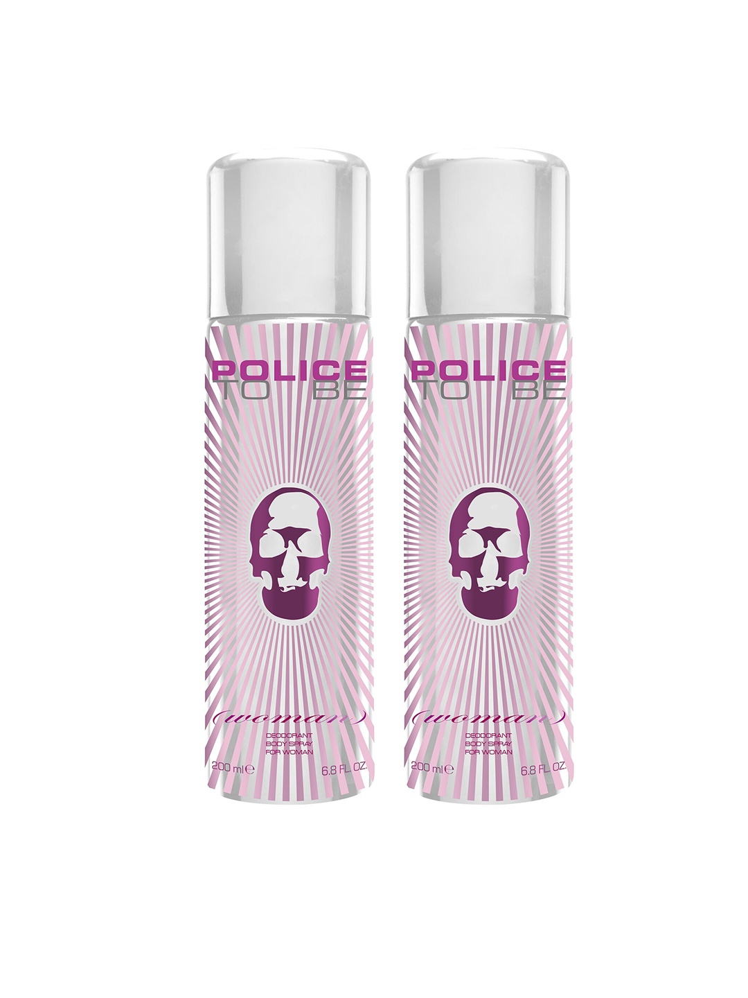 

Police Women Set of 2 To Be Woman Deodorant Spray - 200 ml Each, Pink