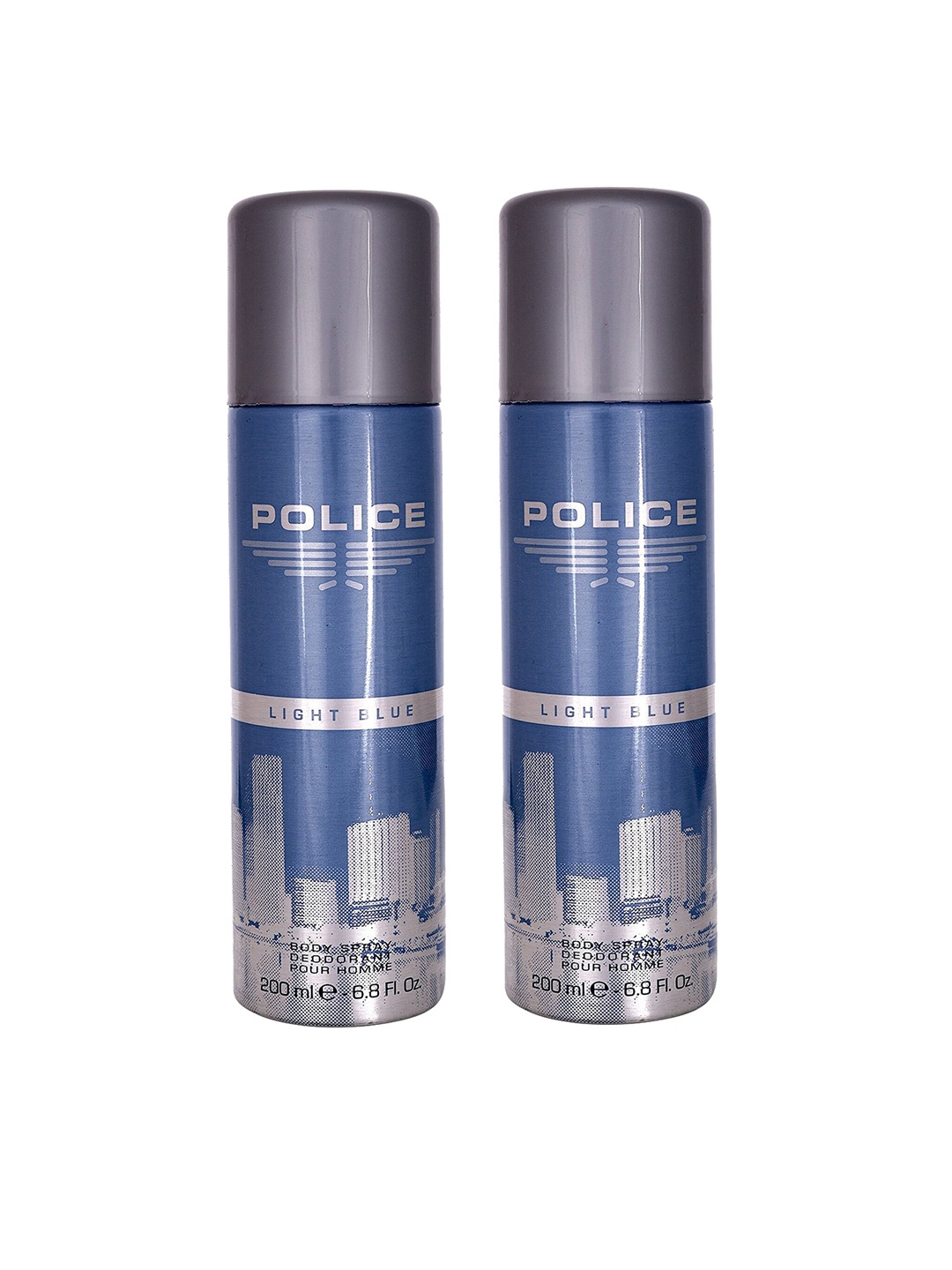 

Police Men Set of 2 Light Blue Deodorant Body Spray - 200 ml Each