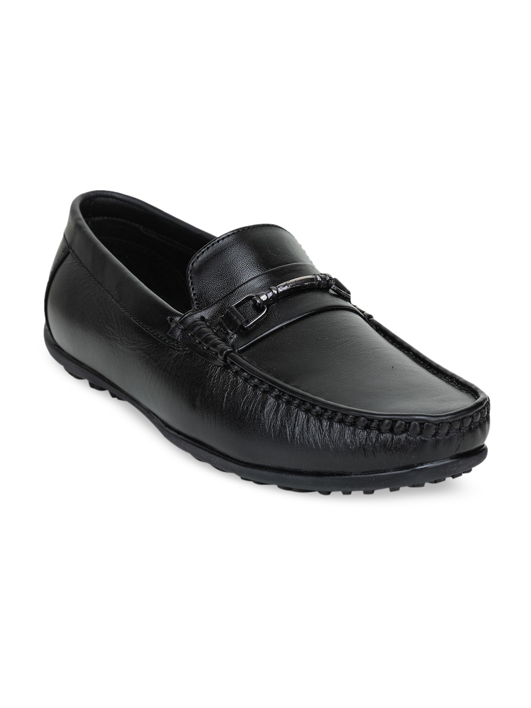 

Liberty Men Black Textured Leather Loafers