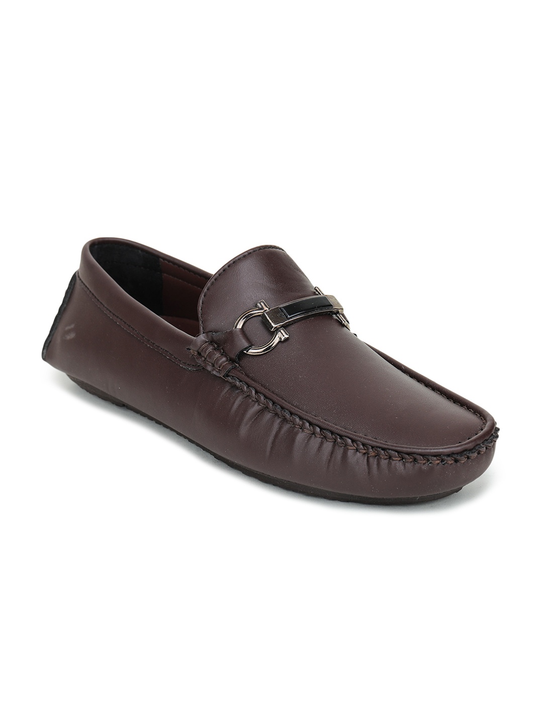

Liberty Men Brown Textured Driving Shoes