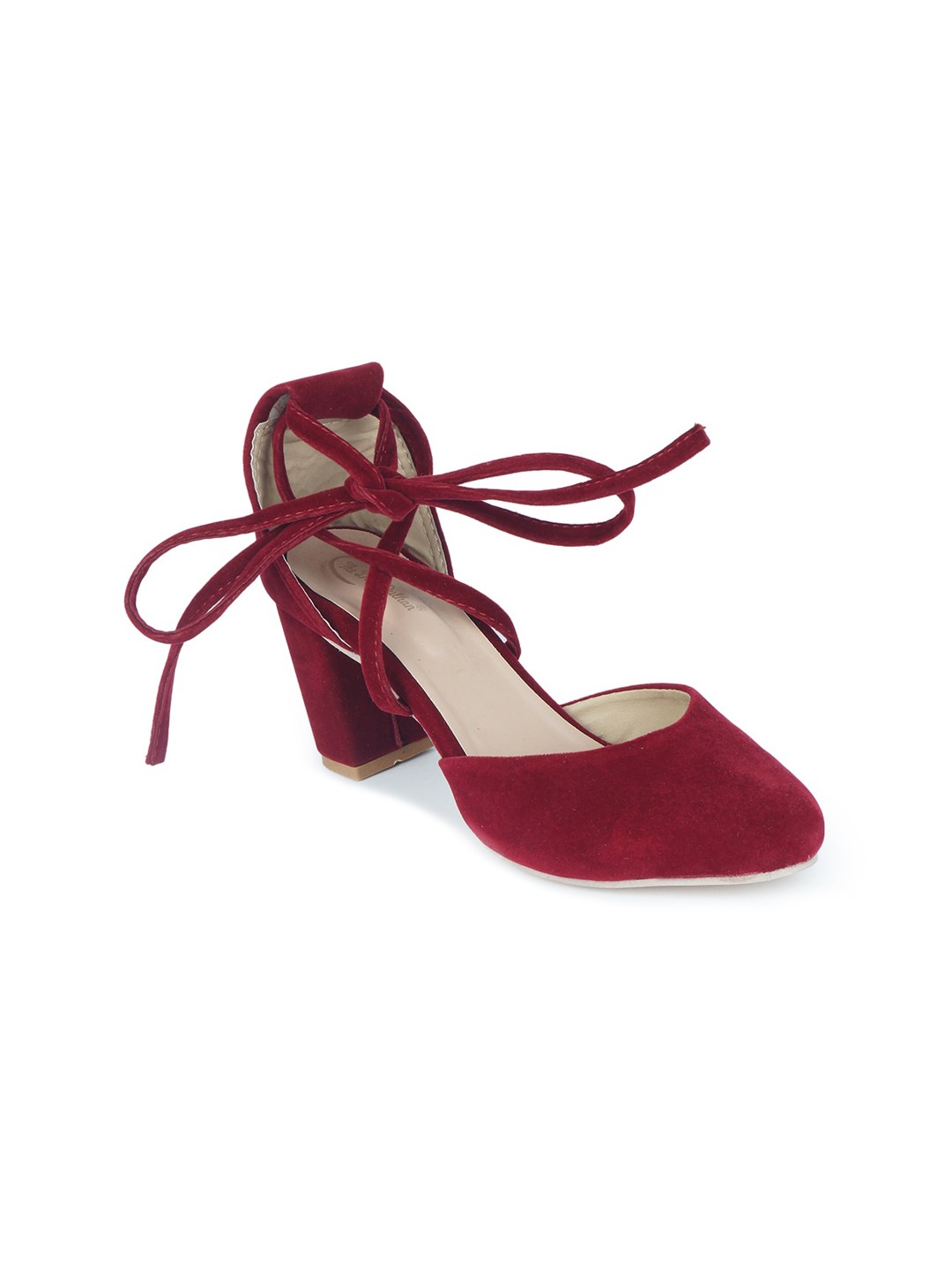 

The Desi Dulhan Red Party Block Heels