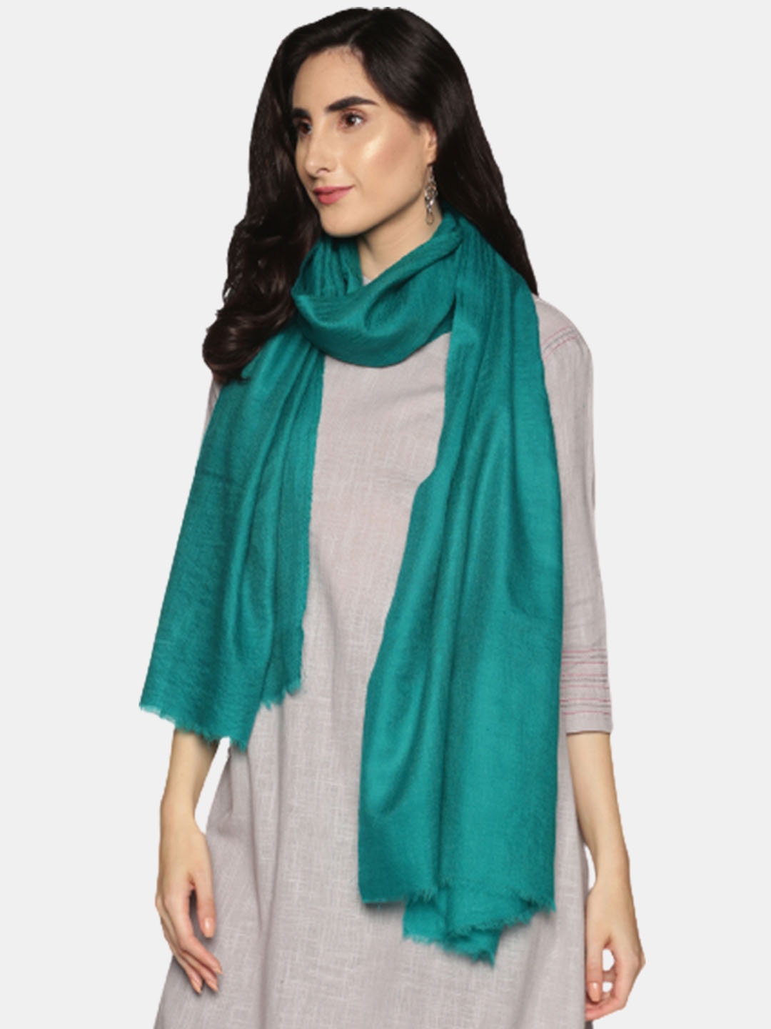 

MECRAAZ Women Green Stole