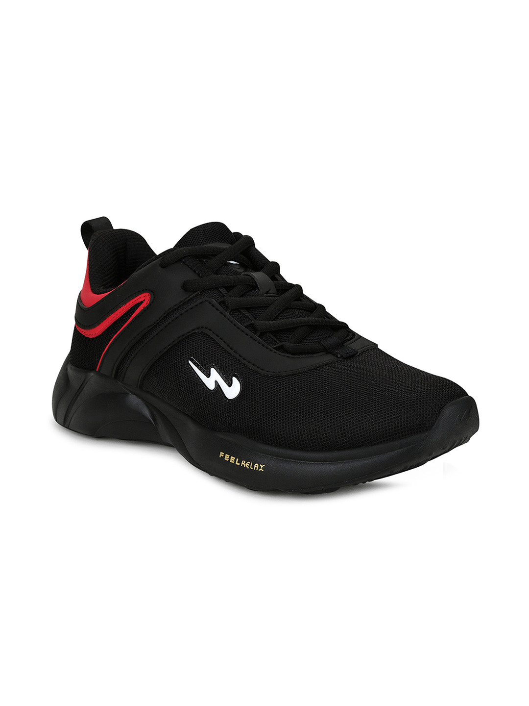 

Campus Men Black Mesh Running Shoes