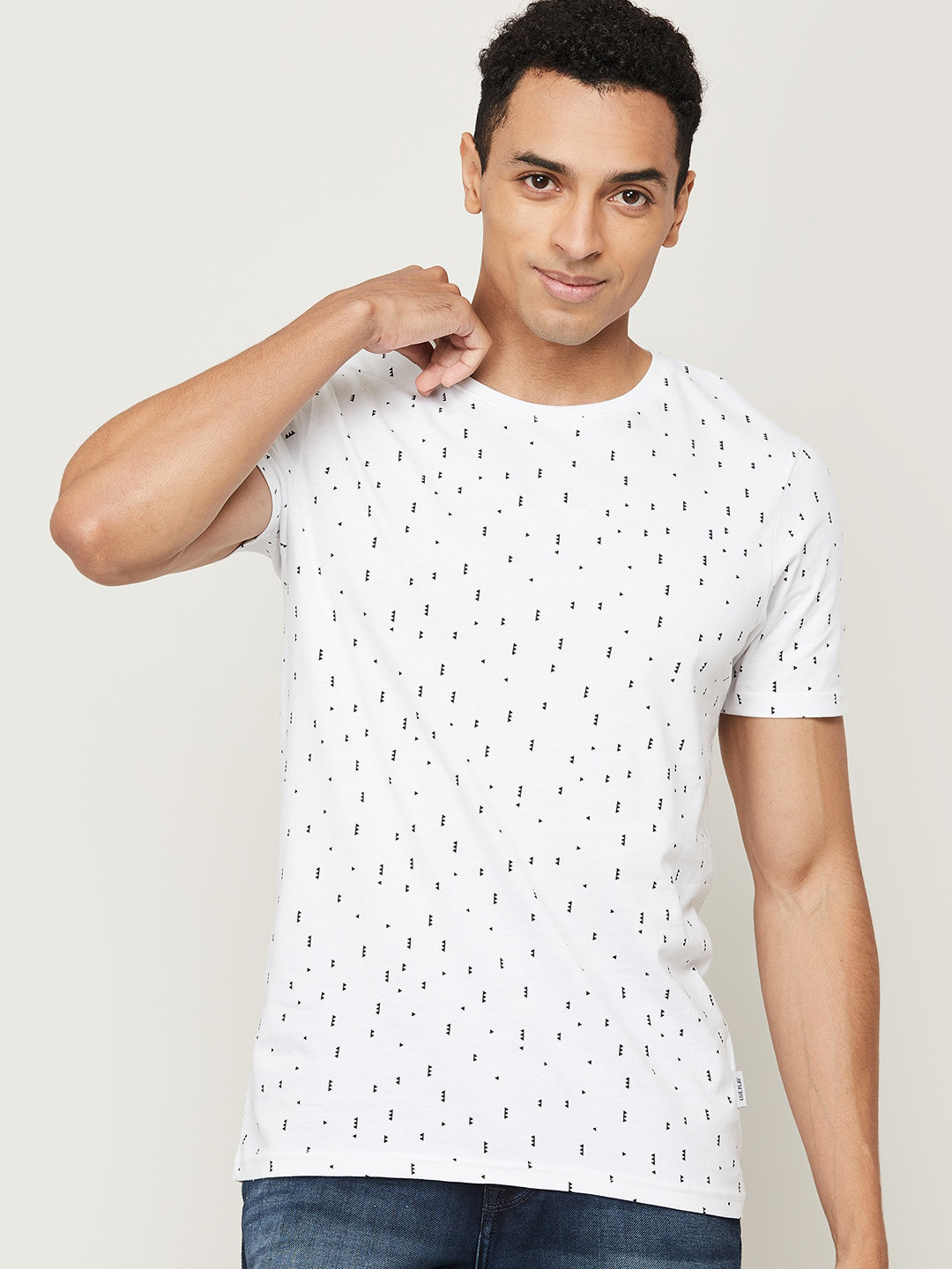 

Fame Forever by Lifestyle Men White Printed Cotton T-shirt